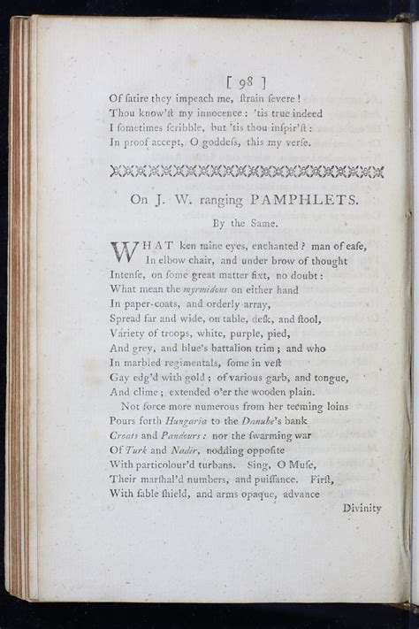 Eighteenth Century Poetry Archive Works On J W Ranging Pamphlets