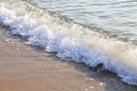 Sandy Beach And Beautiful Sea Waves Stock Photo Image Of Seashore