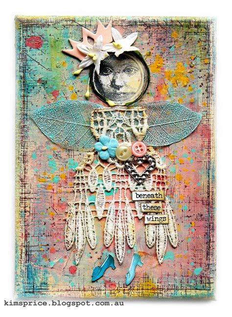 Inkognito Mixed Media Angel Canvas Art Journal Techniques Art