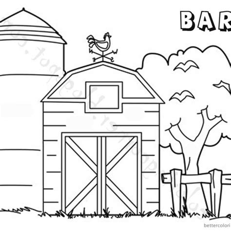 Barn Coloring Pages Farm Animals Free Printable Coloring Pages