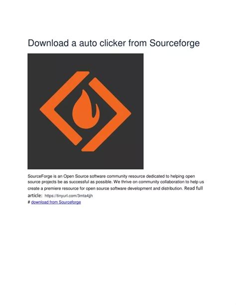 Ppt Download A Auto Clicker From Sourceforge Powerpoint Presentation