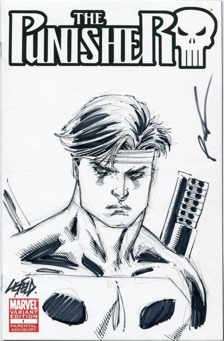 Punisher Sketch Cover Rob Liefeld Comic Art Rob Liefeld Punisher
