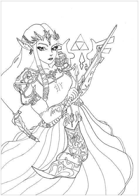 manga zelda krissy manga anime adult coloring pages