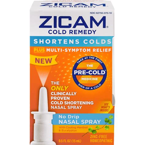Zicam Nasal Spray Cold Remedy Cooling Menthol And Eucalyptus Buehlers