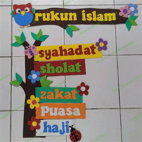 Jual Hiasan Dinding Kelas Islami PAUD TK SD Rukun Islam Nama