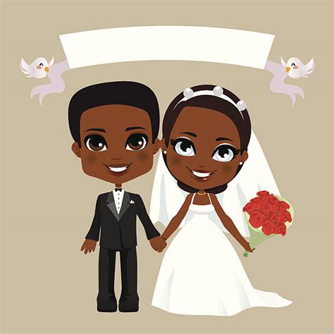 Royalty Free African American Wedding Clip Art Vector Images