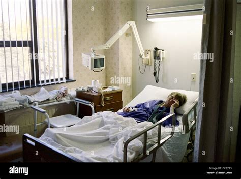 Woman Age 84 In Cardiac Hospital Ward Poughkeepsie New York Usa