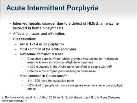 Ppt Acute Intermittent Porphyria Powerpoint Presentation Free