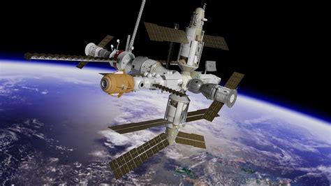 Mir Space Station 3d Model Cgtrader