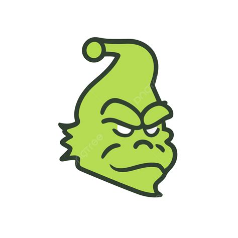 The Grinch Logo Is Shown On A White Background Vector A Lineal Icon Depicting Silhouette Grinch