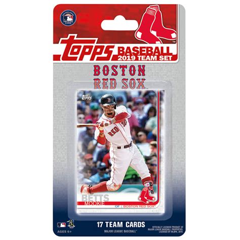 Topps Boston Red Sox 2019 Team Baseball Card Set Bobs Stores