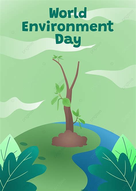 Gambar Poster Hari Lingkungan Dunia Go GreenLatar Vektor Ramah