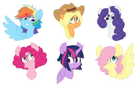 Mane 6 Alternative Hairsyles By Doodle Mark On Deviantart Rainbow