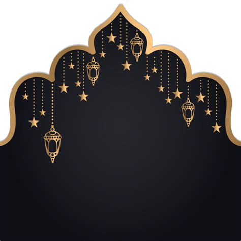 Islam Ramadan Kareem Golden Lantern Png Images Ramadan Vector Arch