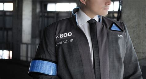 Detroit Become Human Connor Cosplay Led Jacket Connor Etsy