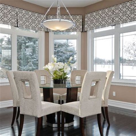 Window treatments help control sunlight and draw attention to the elegant feature. Our Top 5 Favorite Valences | Bay window treatments, Window and Pictures