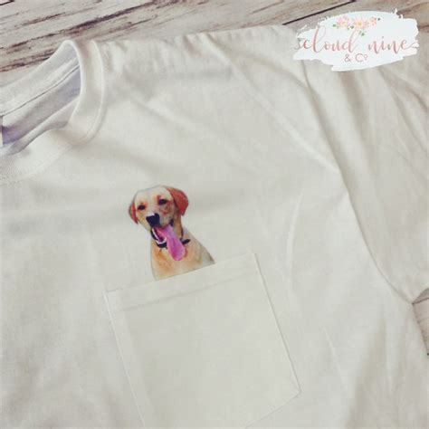 Pet Pocket Tee Shirt Personalized Pet Picture Shirt Put Your Etsy