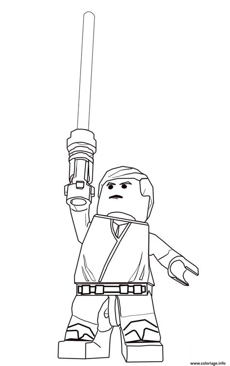 Top 25 free printable star wars coloring pages online. Coloriage star wars lego lucas - JeColorie.com