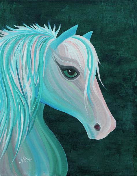 Pastel Horse Painting By Nicole Paquette Pixels