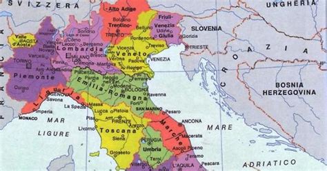 Cartina Politica Dell Italia Del Nord