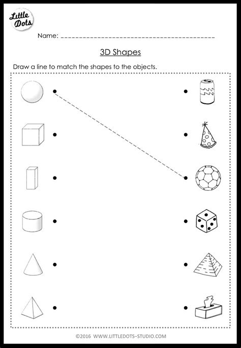 47 3 D Shapes Kindergarten Worksheets Images