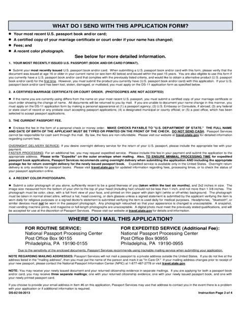 Us Passport Renewal Application For Eligible Individuals Free Download