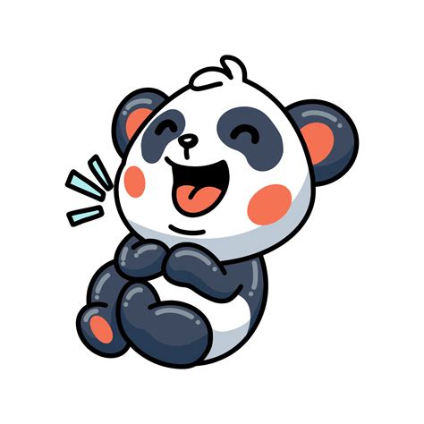 Desenho De Panda Fofo Rindo 8948570 Vetor No Vecteezy
