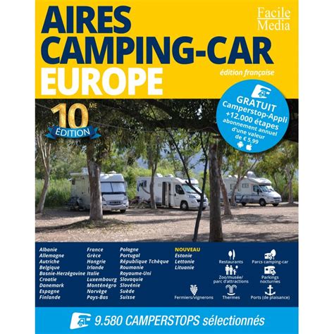 Guide Aires Camping Car Europe Camperstop Shop Commander Ici