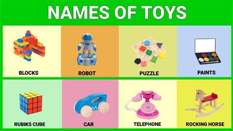 Names Of Toys Flashcards For Children Youtube