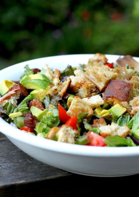 Blt Salad With Avocado And Grilled Croutons Tastefood