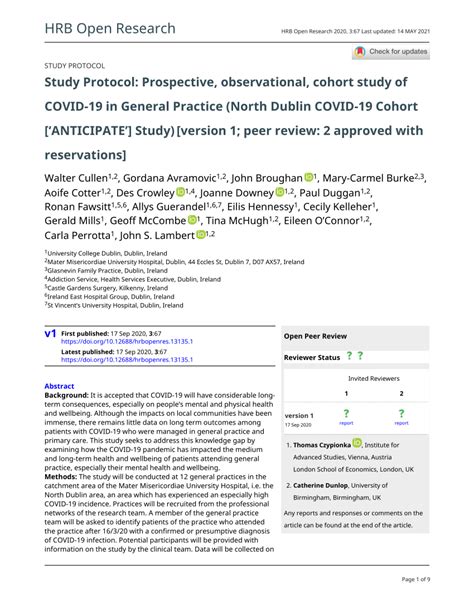Pdf Study Protocol Prospective Observational Cohort Study Of Covid