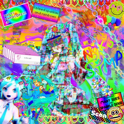 Glitchcore App I Used Picsart User Purpledxndelions Miku Vocaloid