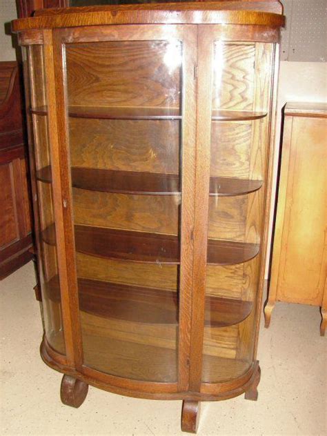 We did not find results for: 54: Antique oak bow-front china/curio cabinet : Lot 54 ...