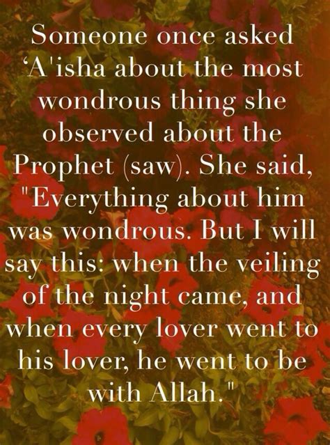 Aisha About Prophet Muhammad Awwwwwwww SubhanAllah Islamic Prayer