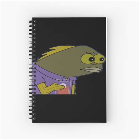 Spongebob Fish Meme Spiral Notebook By Auroraflorealis Redbubble