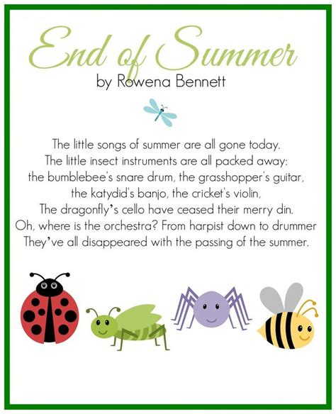 End Of Summer How To Memorize Things Summer Poems Poetry Tea Time