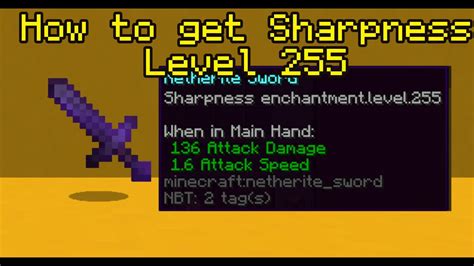 How To Get Sharpness 255 Sword In Minecraft Youtube