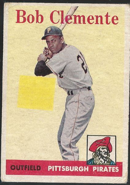 Lot Detail 1958 Topps Roberto Clemente Baseball Card