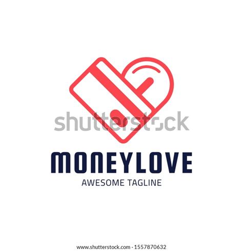 Love Money Vector Logo Heart Shaped Stock Vector Royalty Free 1557870632