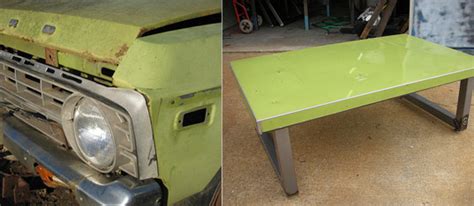 Coffee table books serve various crucial functions. Unique Tables Made from Rusted Old Car Hoods