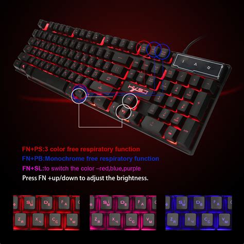 R8 Gaming Keyboard Imitation Mechanical Keyboard With Rgb Backlight 104