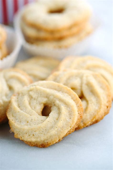 Pipe the dough using a star. Vanilla Bean Danish Butter Cookie Recipe - Jessica Gavin ...