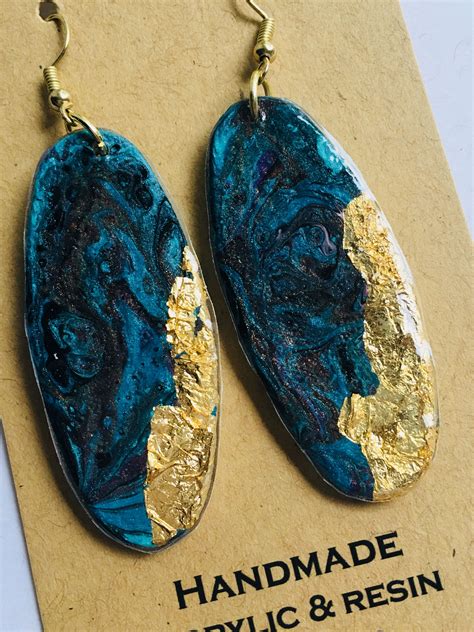 Handmade Acrylic And Resin Earrings Custom Jewelry Earrings Jewelry