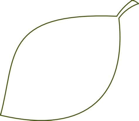 Clear Outline Leaf Clip Art At Vector Clip Art Online