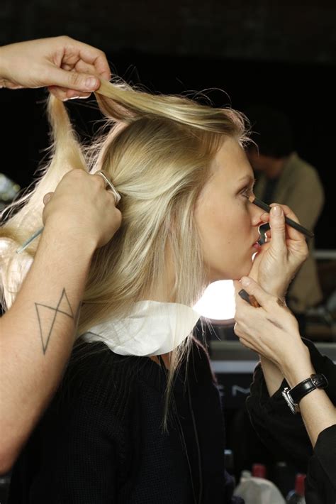 Backstage At Donna Karan Spring