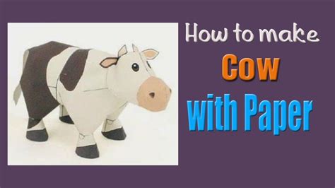 How To Make Cow With Paper 3d Paper Toys Creative Park Youtube