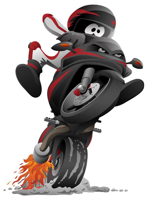 Im seriously gonna have to ban you after that! Sportbike motorcycle vector cartoon illustration ...