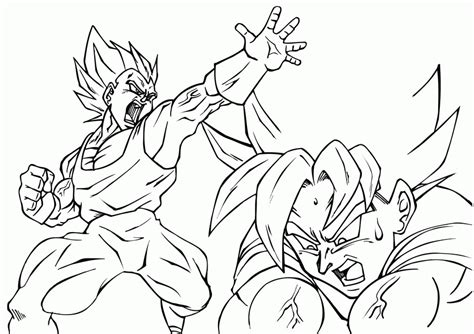 Dragon Ball Coloring Pages Goku Vs Vegeta Coloring Pages Vegeta And