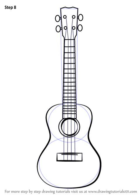 Learn How to Draw a Ukulele (Musical Instruments) Step by Step
