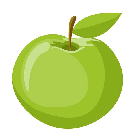 Cartoon Vector Illustration Isolated Object Fresh Food Fruit Green